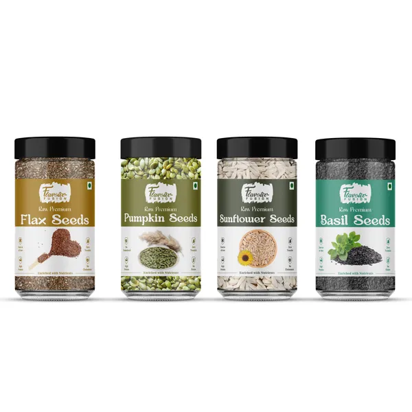 Pumpkin_Seeds_+_Basil_Seeds_+_Sunflower_Seeds_+_Flax_Seeds_,__(Combo_Pack_4)_,_Rich_in_Calcium,_Protein_&_Fiber