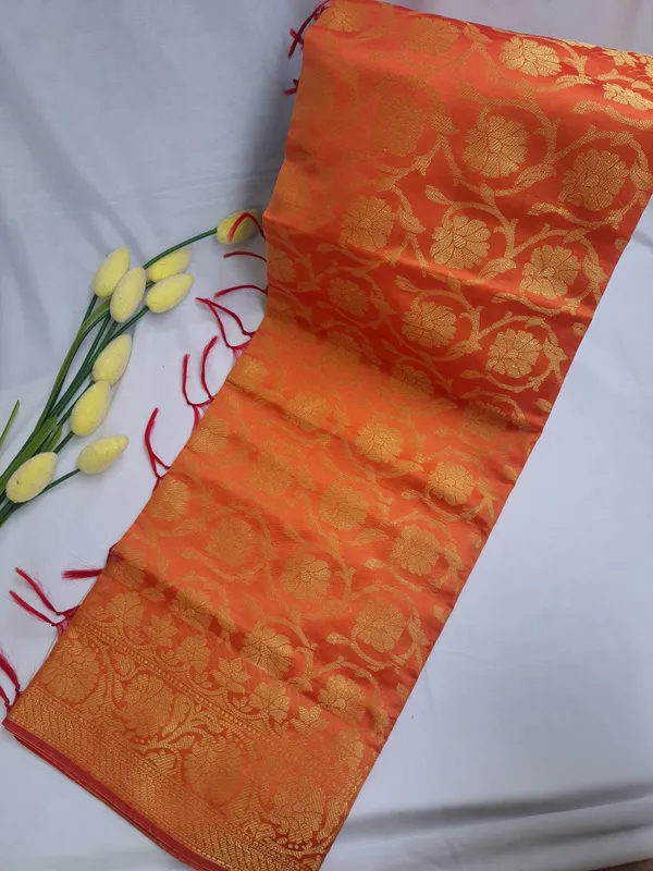 Orange_Banarasi_Silk_Premium_&_Elegant_Dupatta_For_Women