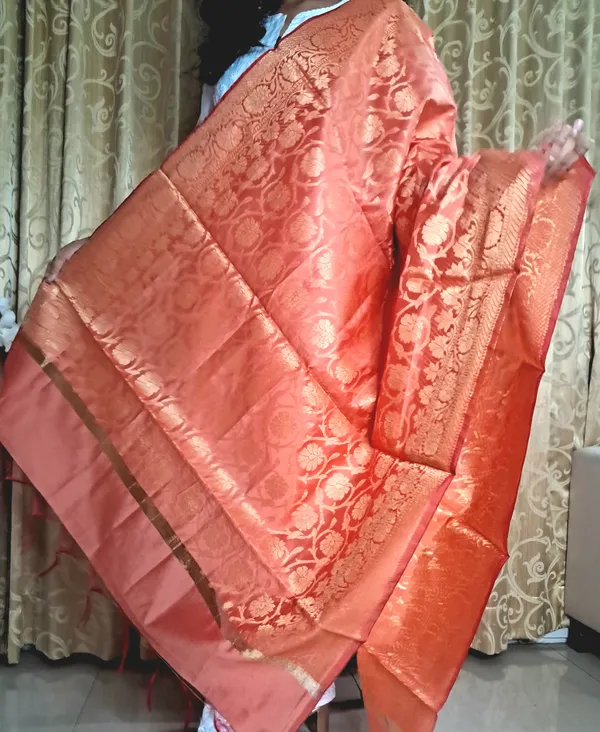 Orange_Banarasi_Silk_Premium_&_Elegant_Dupatta_For_Women