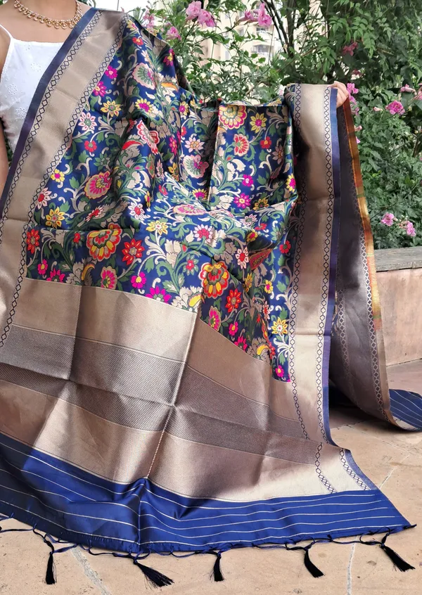 Multicolour_Banarasi_Silk_Premium_&_Elegant_Dupatta_For_Women