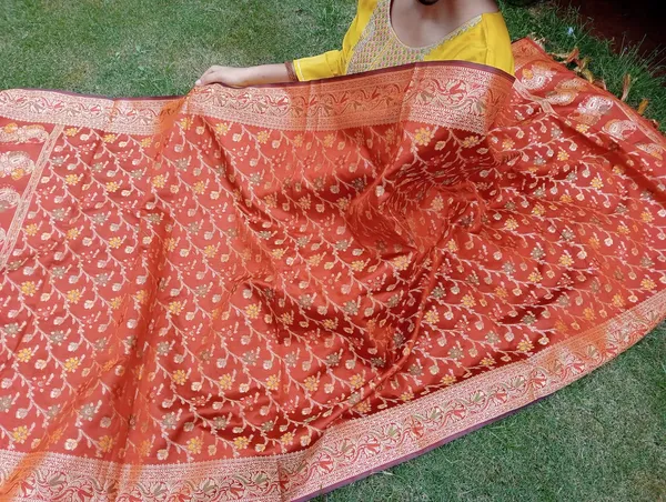 Orange_Banarasi_Silk_Premium_&_Elegant_Dupatta_For_Women