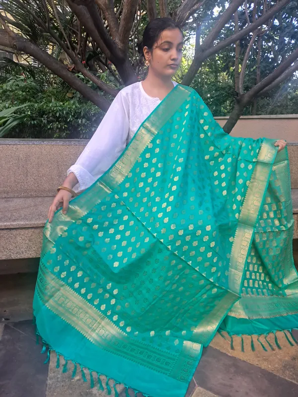 Green_Banarasi_Premium_&_Elegant_Dupatta_For_Women
