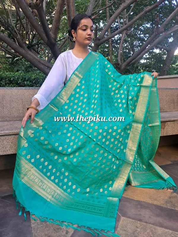 Green_Banarasi_Premium_&_Elegant_Dupatta_For_Women