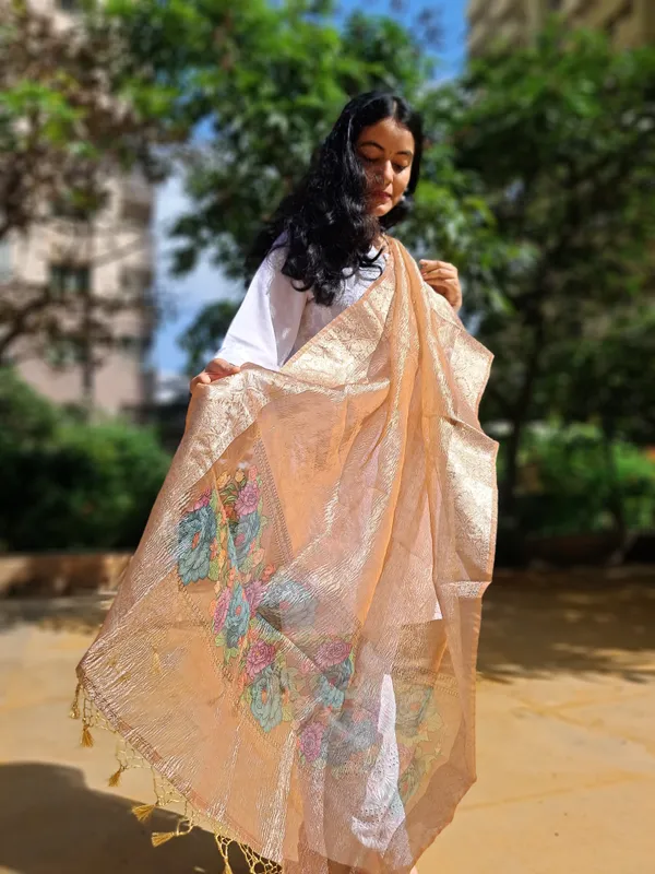 Orange_Tissue_Silk_Premium_&_Elegant_Dupatta_For_Women