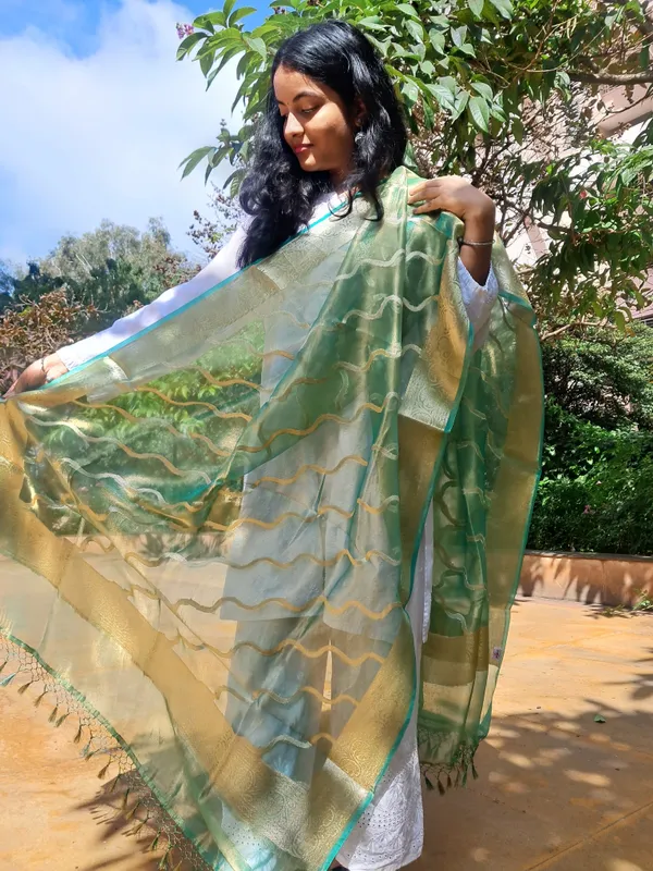 Green_Banarasi_Premium_&_Elegant_Dupatta_For_Women