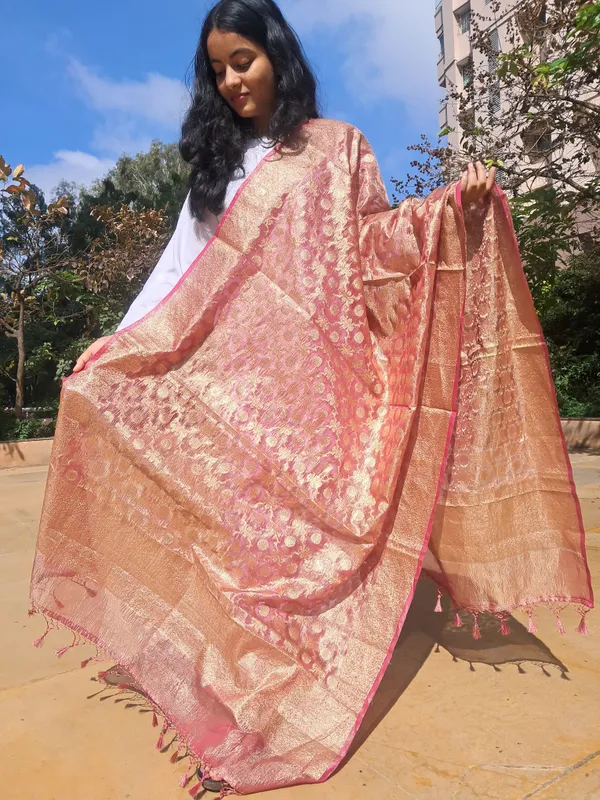 Pink_Tissue_Silk_Premium_&_Elegant_Dupatta_For_Women