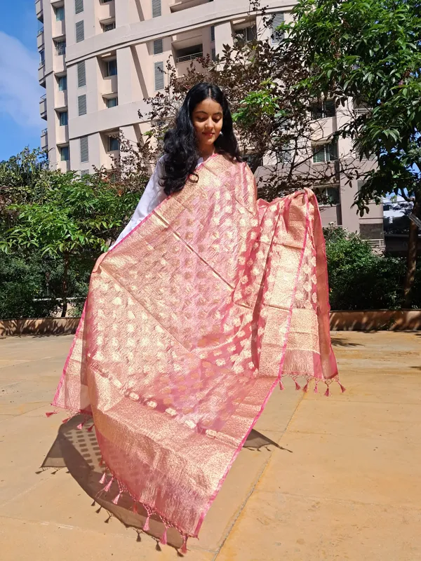 Pink_Tissue_Silk_Premium_&_Elegant_Dupatta_For_Women