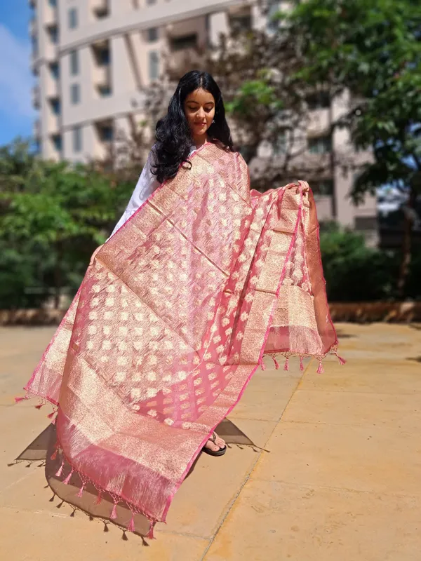 Pink_Tissue_Silk_Premium_&_Elegant_Dupatta_For_Women