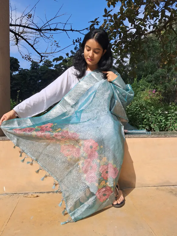 Blue_Tissue_Silk_Premium_&_Elegant_Dupatta_For_Women