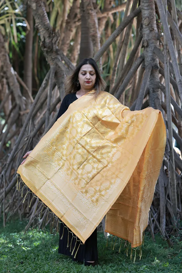 Yellow_Banarasi_Premium_&_Elegant_Dupatta_For_Women