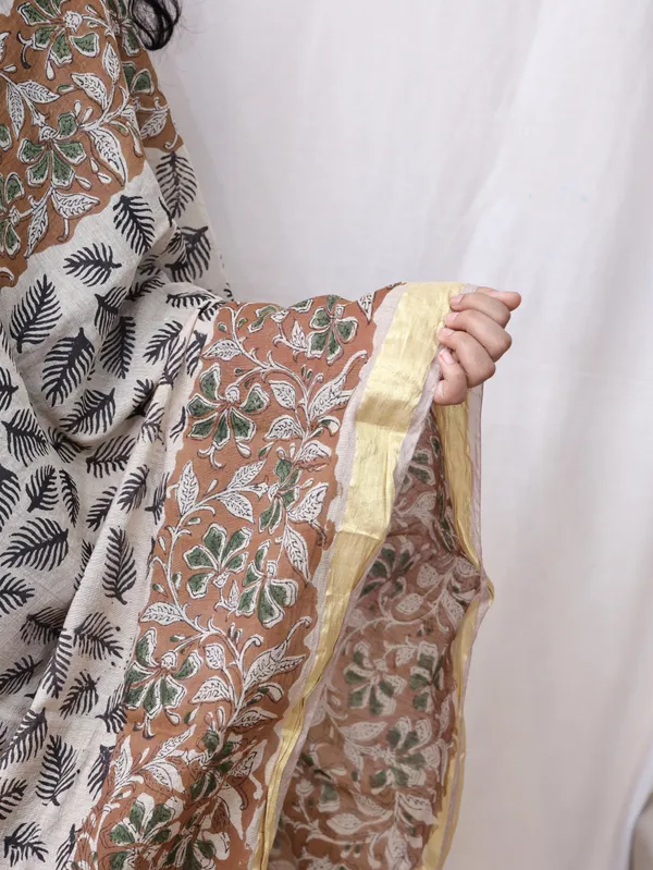 Brown_Hand_Block_Print_Cotton_Dupatta_For_Women