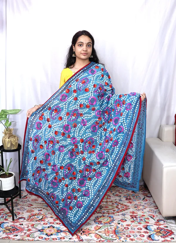 Multicolour_Georgette_Phulkari_Dupatta_For_Women