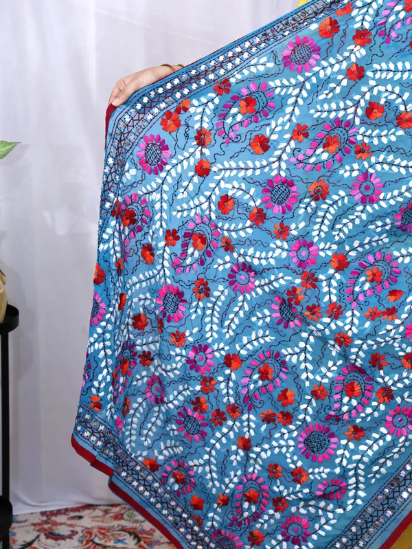 Multicolour_Georgette_Phulkari_Dupatta_For_Women