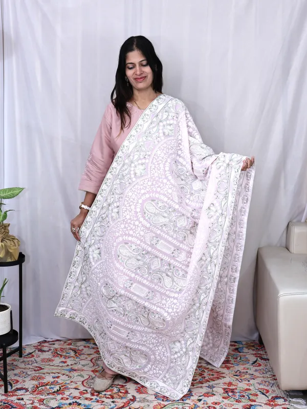 White_Georgette_Premium_&_Elegant_Dupatta_For_Women