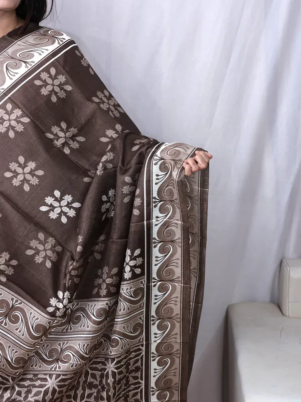 Brown_Chanderi_Silk_Premium_&_Elegant_Dupatta_For_Women