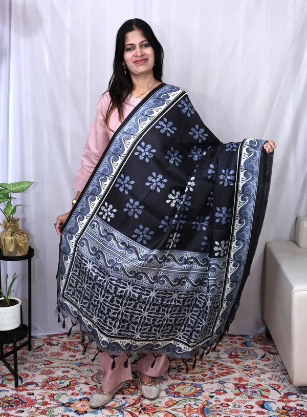 Navy_Blue_Chanderi_Silk_Premium_&_Elegant_Dupatta_For_Women