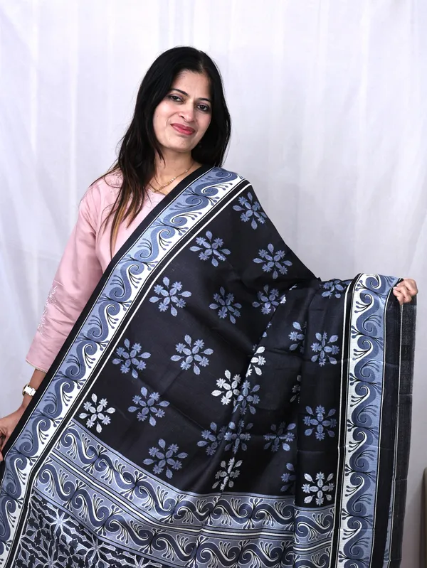 Navy_Blue_Chanderi_Silk_Premium_&_Elegant_Dupatta_For_Women