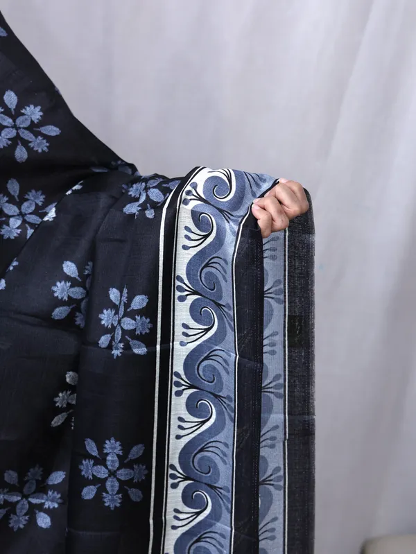 Navy_Blue_Chanderi_Silk_Premium_&_Elegant_Dupatta_For_Women
