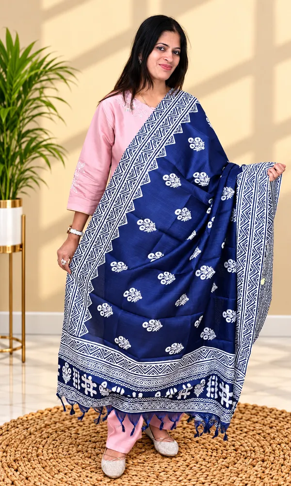 Blue_Chanderi_Block_Print_Premium_&_Elegant_Dupatta_For_Women