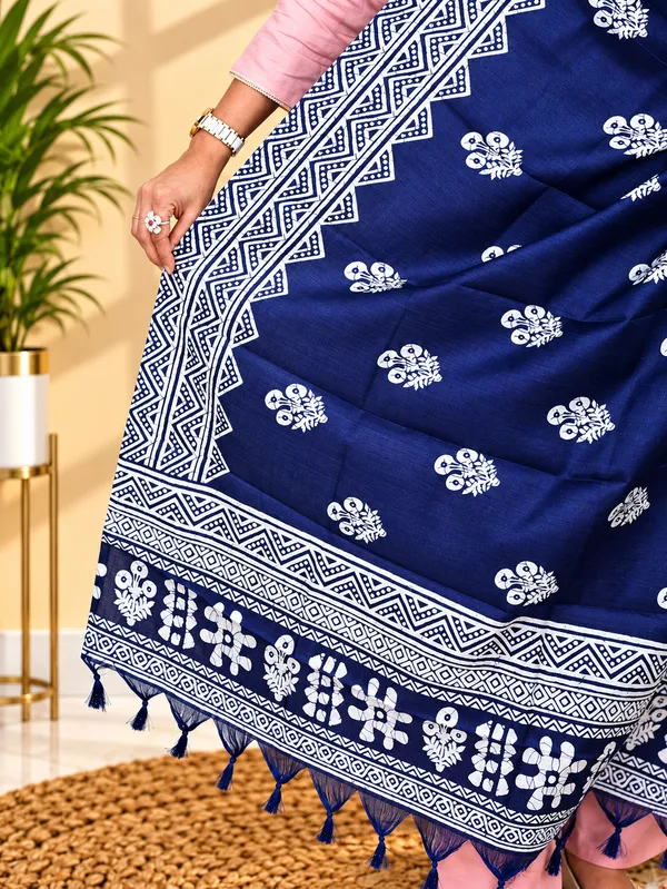 Blue_Chanderi_Block_Print_Premium_&_Elegant_Dupatta_For_Women