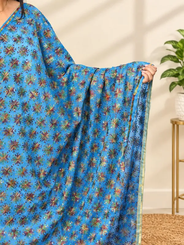 Blue_Color_Najneen_Gold_Funda_Dupatta_For_Women
