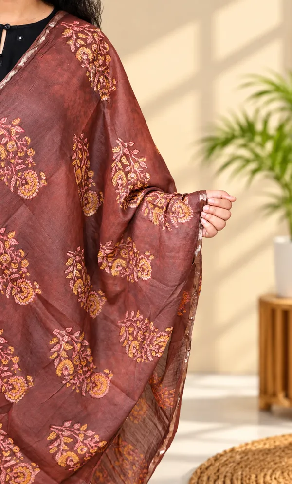 Brown_Chanderi_Premium_&_Elegant_Dupatta_For_Women