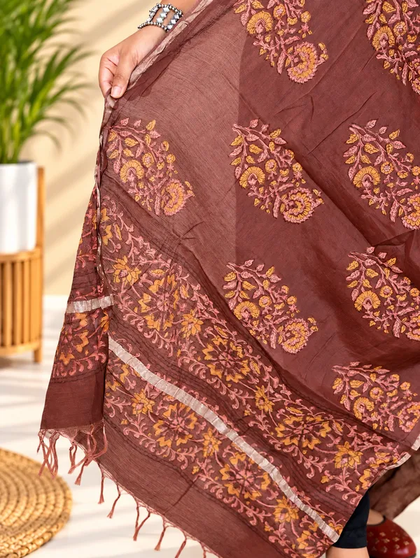 Brown_Chanderi_Premium_&_Elegant_Dupatta_For_Women