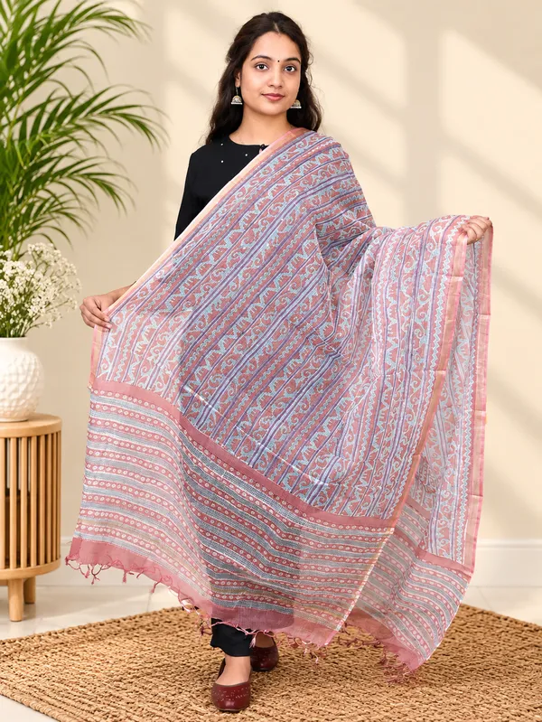 Transparent_Hand_Block_Print_Cotton_Dupatta_For_Women