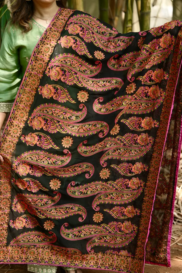 Georgette_Multi_Aari_Dupatta
