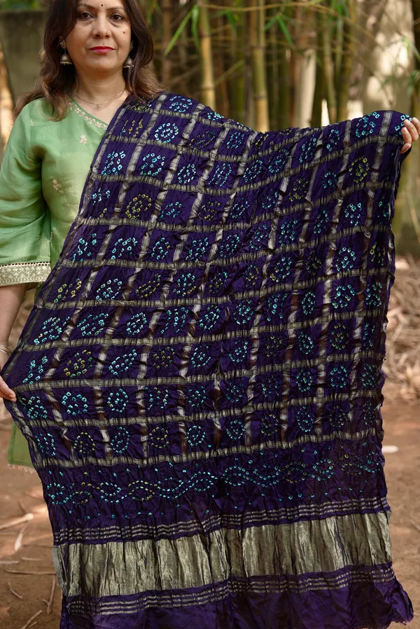 Handcrafted_Modal_Silk_Bandhani_Gharchola_Dupatta