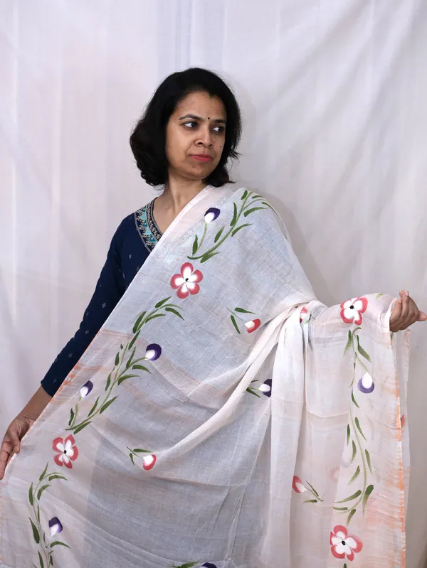 Off_White_Hand_Printed_Cotton_Elegant_Dupatta_For_Women
