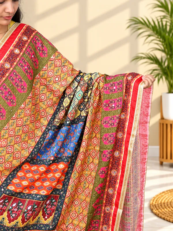 Multicolour_Pakistani_Mirror_Digital_Premium_&_Elegant_Dupatta_For_Women