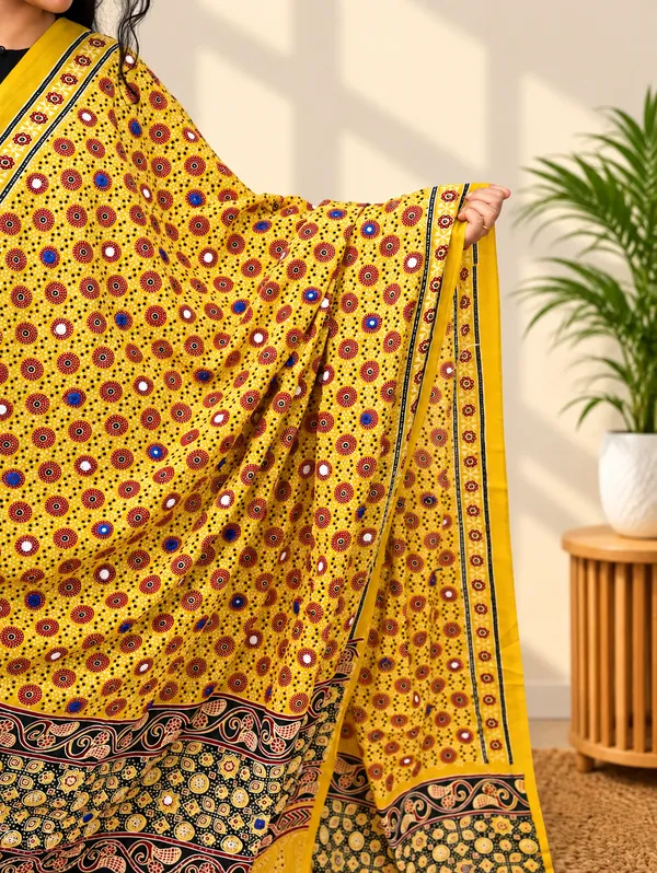 Cotton_Ajrak_Mirror_Work_Dupatta