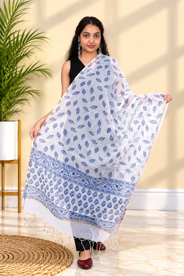 White_kota_Doria_Premium_&_Elegant_Dupatta_For_Women