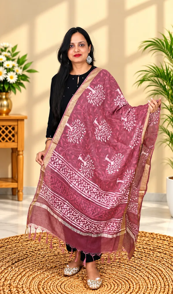 Chanderi_Fancy_Bagru_Print_Premium_&_Elegant_Dupatta_For_Women