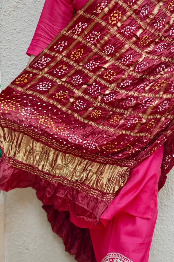 Handcrafted_Modal_Silk_Bandhani_Gharchola_Dupatta