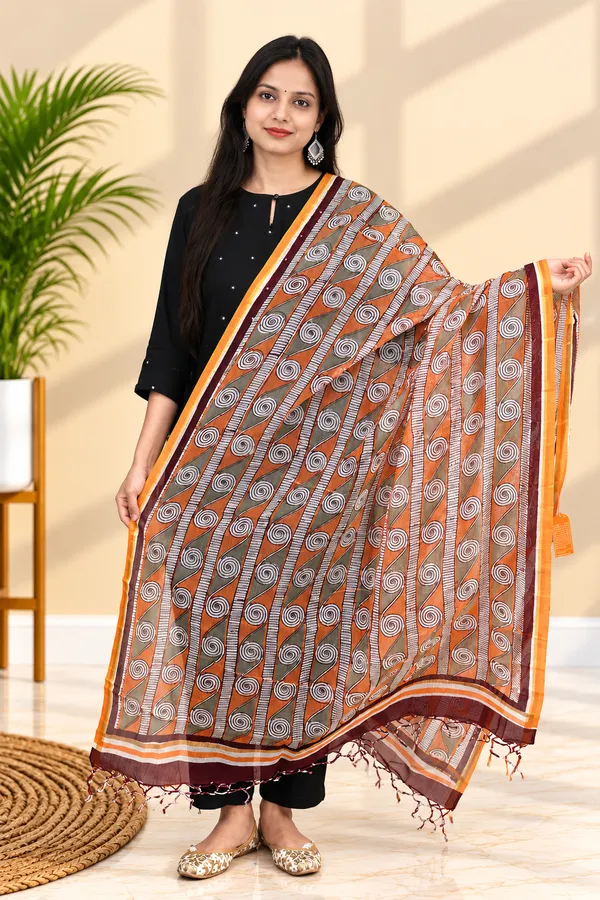 Hand_Block_Print_Cotton_Dupatta_For_Women