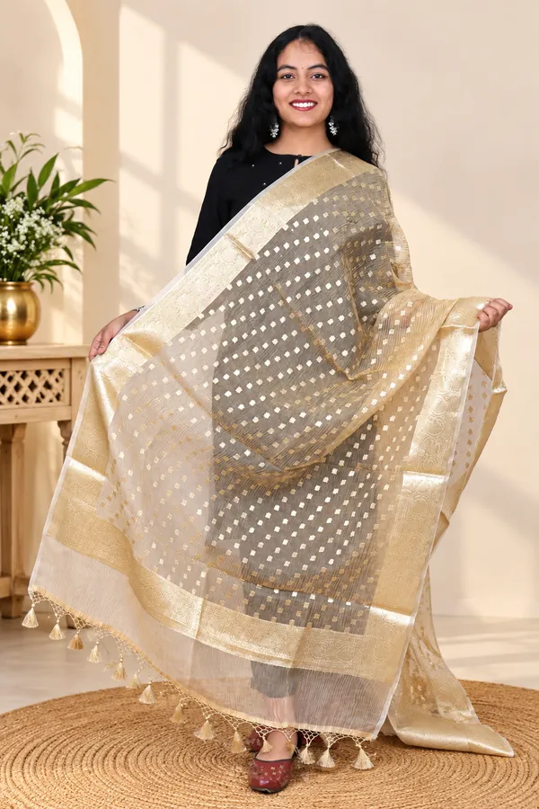 Golden_Tissue_Silk_Premium_&_Elegant_Dupatta_For_Women