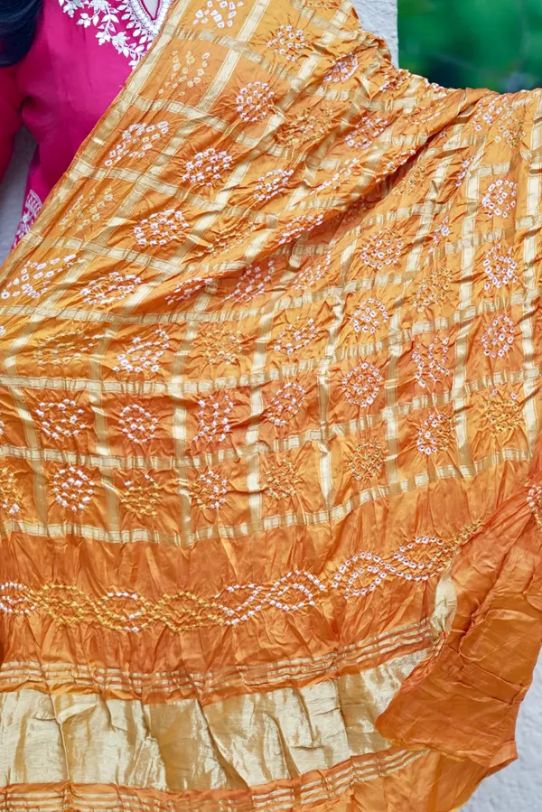 Handcrafted_Modal_Silk_Bandhani_Gharchola_Dupatta