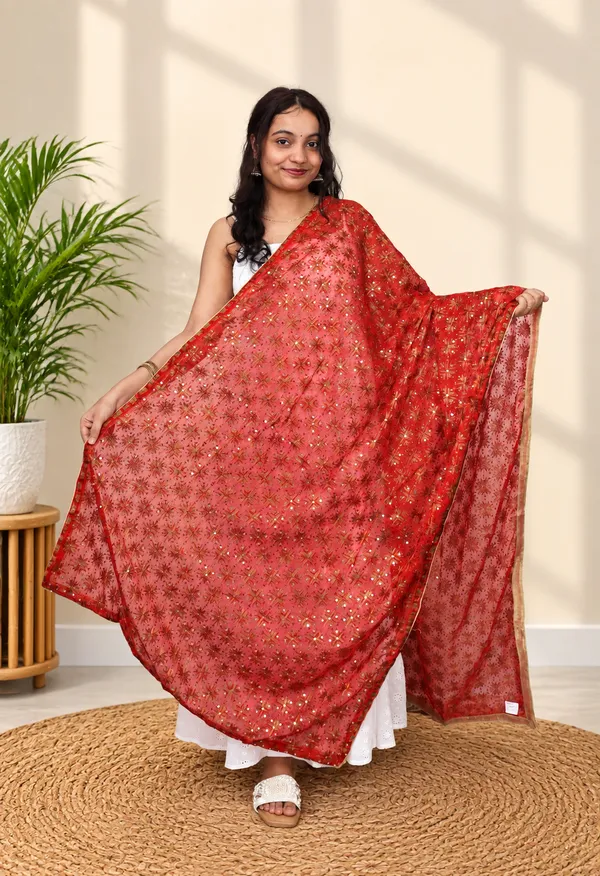 Red_Phulkari_Premium_&_Elegant_Dupatta_For_Women