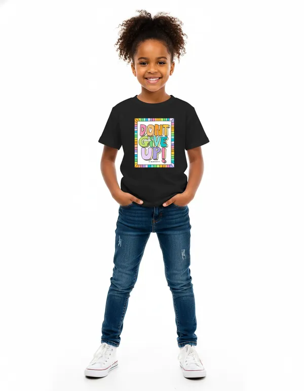 Girls_round_neck_Tshirt_Don�t_give_up