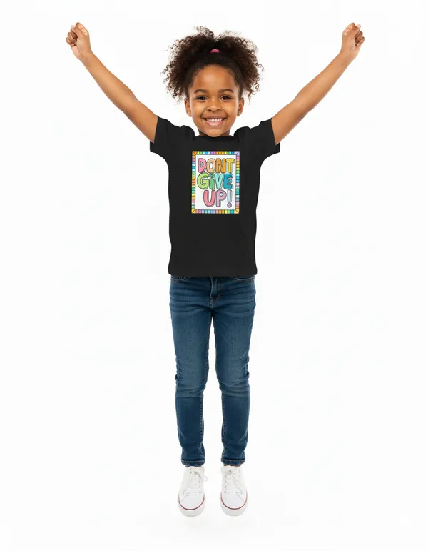 Girls_round_neck_Tshirt_Don�t_give_up