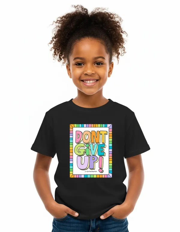 Girls_round_neck_Tshirt_Don�t_give_up