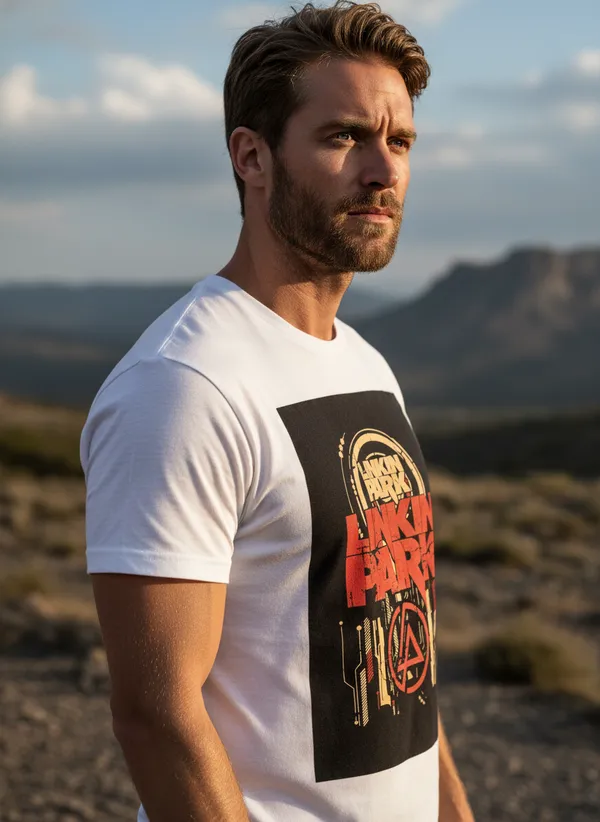 Unisex_round_neck_Tshirt__Linkin_Park