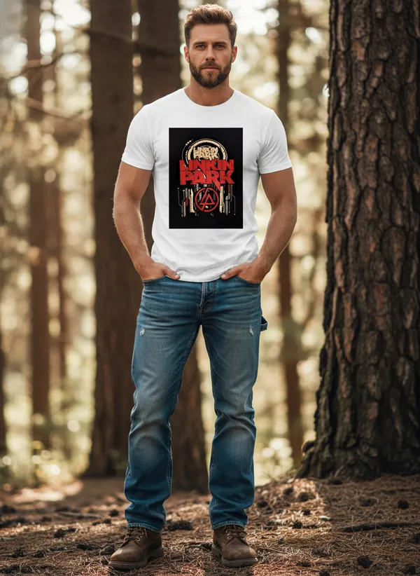 Unisex_round_neck_Tshirt__Linkin_Park