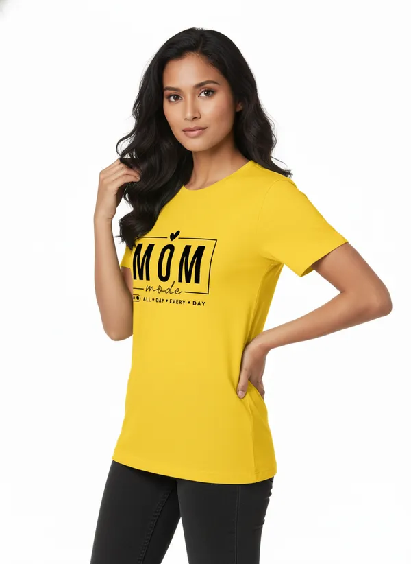 Women_round_neck_Tshirt__Mom_Mode