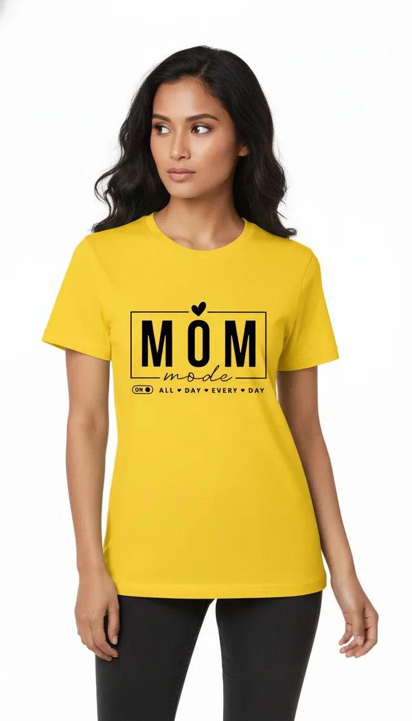 Women_round_neck_Tshirt__Mom_Mode