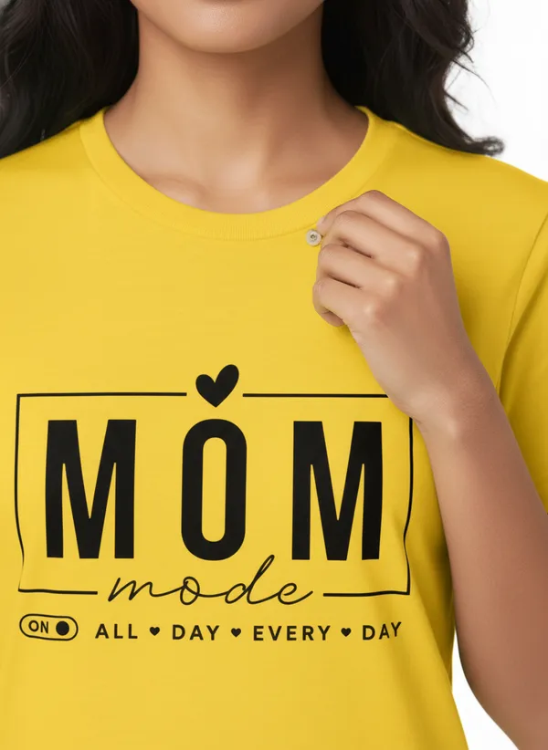 Women_round_neck_Tshirt__Mom_Mode