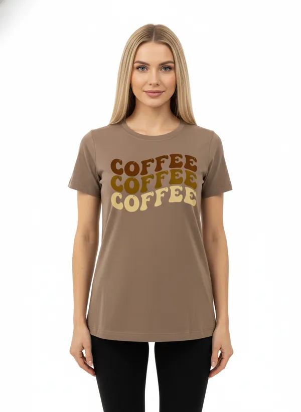 Tan_Brown_Graphic_Printed_Round_Neck_T-Shirt_For_Women