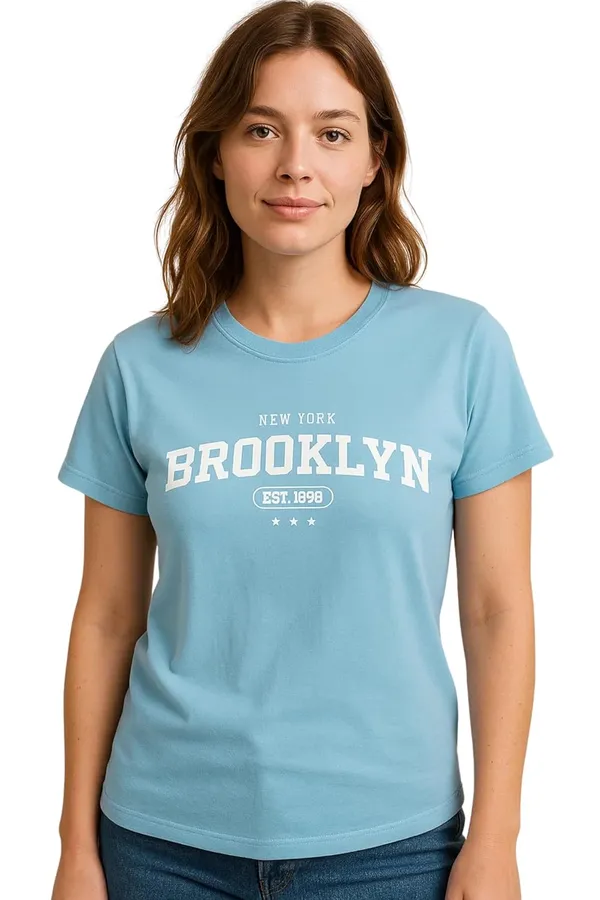 Powder_Blue_Graphic_Printed_Round_Neck_T-Shirt_For_Women